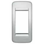 Placca Rondò 1M pann.argento METALLO PRESSOFUSO SERIE VIMAR IDEA RONDÒ
