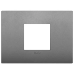 Placca Classic 2M centrali ardesia matt METALLO SERIE VIMAR ARKÈ