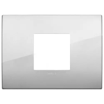 Placca Classic 2M centrali argento METALLO SERIE VIMAR ARKÈ