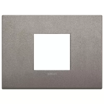 Placca Classic 2M centrali titanio matt METALLO SERIE VIMAR ARKÈ