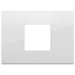 Placca Classic 2M centrali polar METALLO SERIE VIMAR ARKÈ