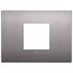 Placca Classic 2M centrali nichel nero METALLO SERIE VIMAR ARKÈ