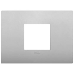 Placca Classic 2M centrali silver matt TECNOPOLIMERO SERIE VIMAR ARKÈ