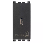 Alimentatore USB C 5V 1,5A 1M grigio SERIE VIMAR ARKÈ