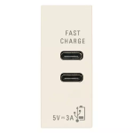 Alimentatore USB C+C 5V 3A canapa SERIE VIMAR LINEA