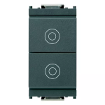 Due pulsanti 1P NO 10A grigio SERIE VIMAR IDEA