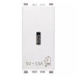 Alimentatore USB C 5V 1,5A 1M bianco SERIE VIMAR EIKON