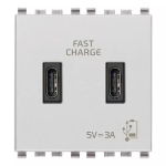 Alimentatore USB C+C 5V 3A 2M Next SERIE VIMAR EIKON