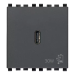 Alimentatore USB C PD 30W grigio SERIE VIMAR EIKON