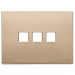 Placca 3Mx3 Flat oro satinato METALLO SERIE VIMAR EIKON EXÈ