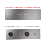 PLACCA MULTIMODULO PERSONALIZZABILE ALLUMINIO NATURALE 2+2+2+2M AVE
