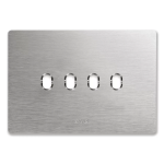 PLACCA NEW STYLE ALLUMINIO NATURALE 4COM AVE