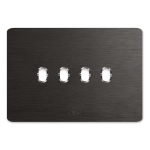 PLACCA NEW STYLE ALLUMINIO ANTRACITE 4 COMANDI AVE