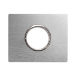 PLACCA NEW STYLE ALLUMINIO NATURALE 1 PRESA AVE