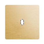 PLACCA 98x98 ALLUMINIO ORO 1 COMANDO LEVETTA AVE