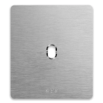 PLACCA NEW STYLE ALLUMINIO NATURALE 1 COMANDO AVE