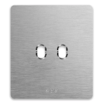 PLACCA NEW STYLE ALLUMINIO NATURALE 2 COMANDI AVE