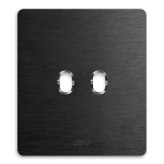 PLACCA NEW STYLE ALLUMINIO ANTRACITE 2 COMANDI AVE
