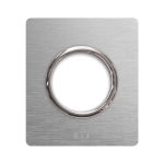 PLACCA NEW STYLE ALLUMINIO NATURALE 1 PRESA AVE