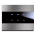 PLACCA AVETOUCH ALLUMINIO NATURALE 6 COMANDI AVE