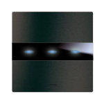 PLACCA AVETOUCH 98x98 ALLUMINIO ANTRACITE 3 COM