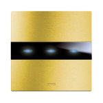 PLACCA AVETOUCH 98x98 ALLUMINIO ORO 3 COMANDI AVE