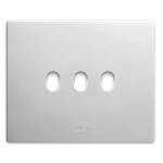 PLACCA NEW STYLE CORIAN BIANCO 3 COMANDI AVE