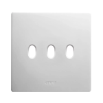 PLACCA 98x98 CORIAN BIANCO 3 COMANDI LEVETTA AVE