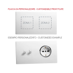 PLACCA MULTIMODULO PERSONALIZZABILE CORIAN BIANCO 2+2M AVE