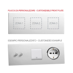 PLACCA MULTIMODULO PERSONALIZZABILE CORIAN BIANCO 2+2+2M AVE VERA 44