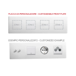 PLACCA MULTIMODULO PERSONALIZZABILE VERA 44 CORIAN BIANCO 2+2+2+2M AVE