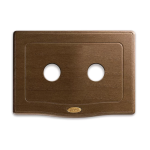 PLACCA ENGLAND STYLE LEGNO NOCE 2 COMANDI AVE
