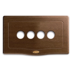 PLACCA ENGLAND STYLE LEGNO NOCE 4 COMANDI AVE