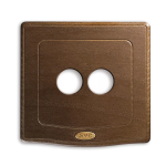 PLACCA ENGLAND STYLE LEGNO NOCE 2 COMANDI AVE