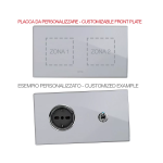 PLACCA MULTIMODALE PERSONALIZZABILE VETRO GRIGIO 2+2M AVE