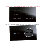 PLACCA MULTIMODALE PERSONALIZZABILE VETRO NERO 2+2M AVE