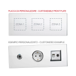 PLACCA MULTIMODALE PERSONALIZZABILE VETRO BIANCO 2+2+2M AVE