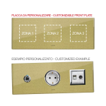 PLACCA MULTIMODALE PERSONALIZZABILE VETRO ORO 2+2+2M AVE