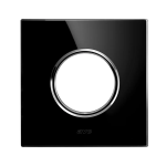 PLACCA 98X98 VETRO NERA SCHUKO AVE