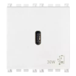 Alimentatore USB C PD 30W bianco SERIE VIMAR ARKÈ