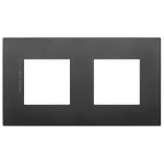 Placca 4M (2+2)int71 CL ANTIBATTERICO nero SERIE VIMAR ARKÈ