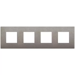 Placca 8M (2+2+2+2)int71 CL titanio matt SERIE VIMAR ARKÈ