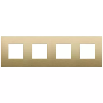 Placca 8M (2+2+2+2)int71 CL ottone SPAZZOLATO SERIE VIMAR ARKÈ