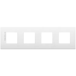 Placca 8M (2+2+2+2)int71 CL ANTIBATTERICO BIANCO SERIE VIMAR ARKÈ