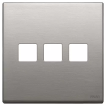 Placca 3Mx3 BS Flat nichel spazzolato METALLO SERIE VIMAR EIKON EXÈ