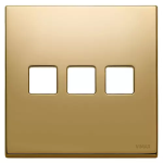 Placca 3Mx3 BS Flat oro METALLO SERIE VIMAR EIKON EXÈ