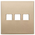 Placca 3Mx3 BS Flat oro satinato METALLO SERIE VIMAR EIKON EXÈ