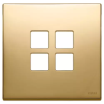 Placca 2Mx4 Flat oro METALLO SERIE VIMAR EIKON EXÈ