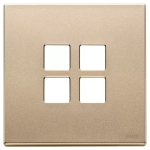 Placca 2Mx4 Flat oro satinato METALLO SERIE VIMAR EIKON EXÈ