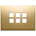 Placca 3Mx6 Flat oro METALLO SERIE VIMAR EIKON EXÈ